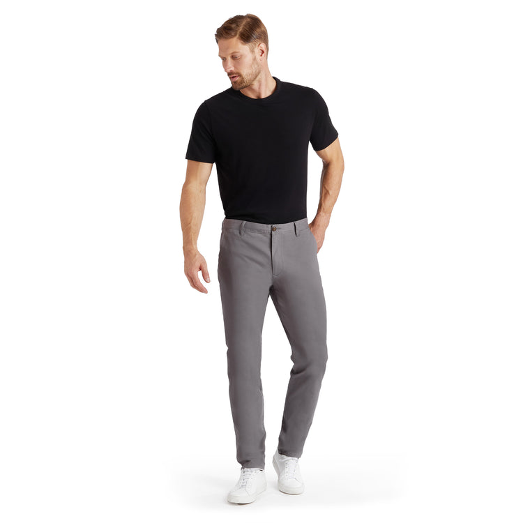 Men wearing Gray Everyday Comfort Slim Chino Pants