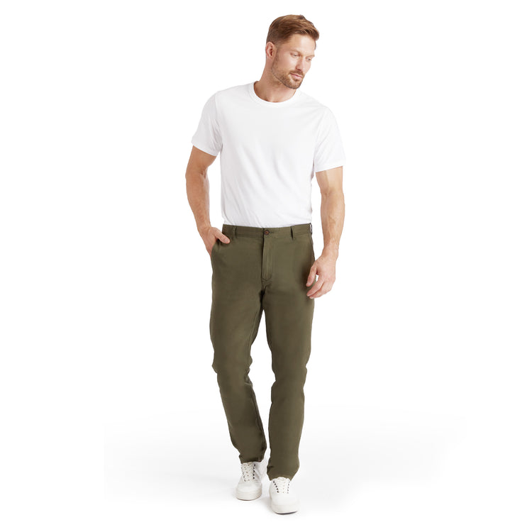 Men wearing Green Everyday Comfort Slim Chino Pants