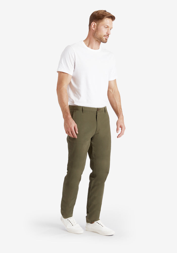Men wearing Green Everyday Comfort Slim Chino Pants