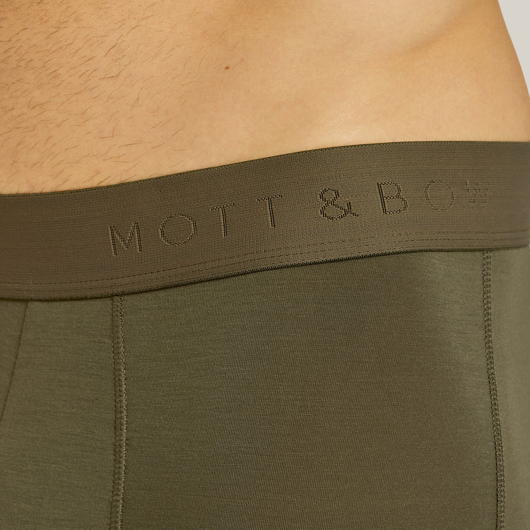 Men wearing Dark Moss Second Skin Boxer Brief