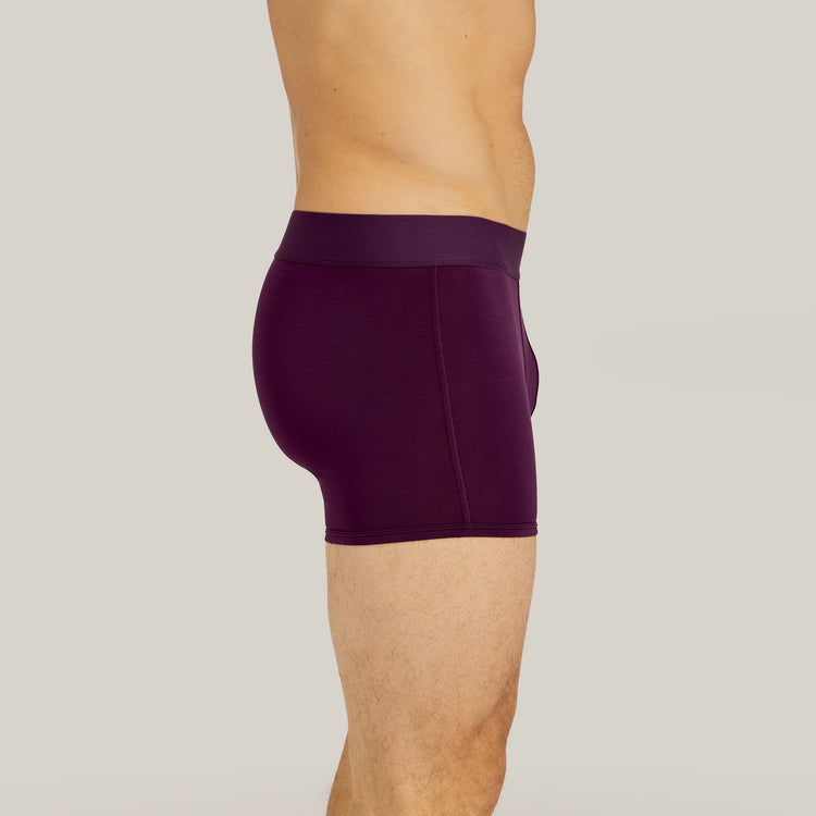 Men wearing Egg Plant Second Skin Trunk