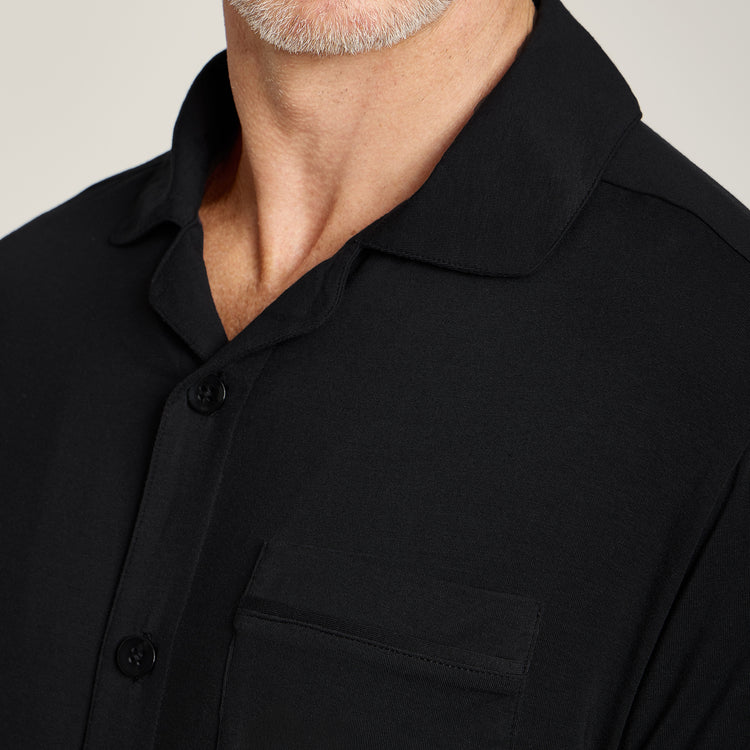 Men wearing Black Pajama Shirt