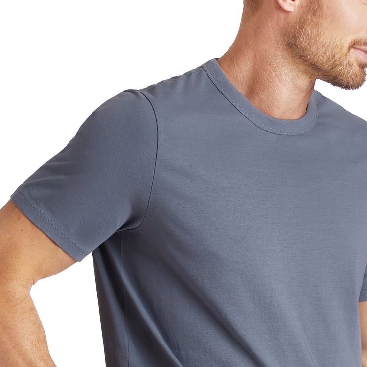 Men wearing Bleu Vintage Classic Crew Driggs Tee