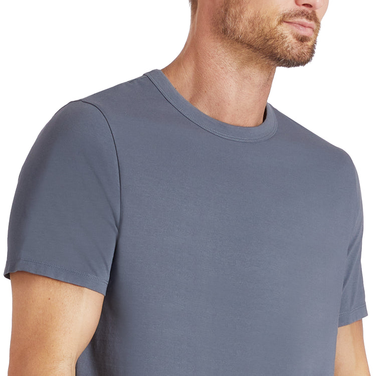 Men wearing Bleu Vintage Classic Crew Driggs Tee