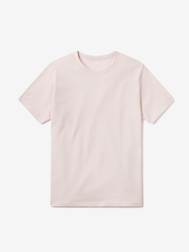 Men wearing Rosa pálido Classic Crew Driggs Tee