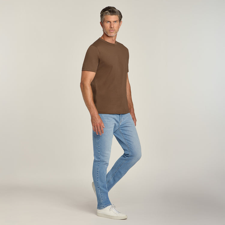 Men wearing Walnut Classic Crew Driggs Tee