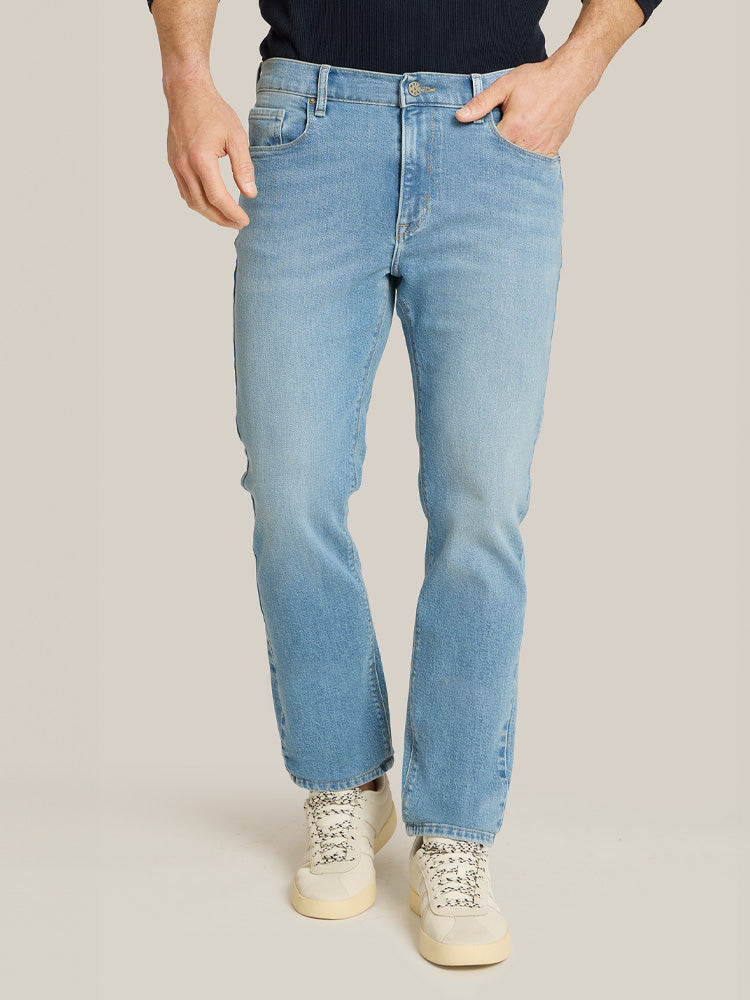 Men wearing Pale Indigo All Blue Jeans