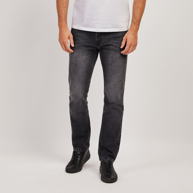 Men wearing Dark Gray Slim Allen Jeans