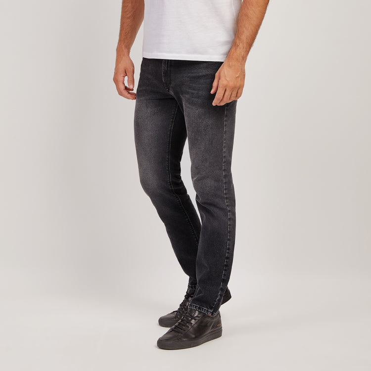 Men wearing Dark Gray Slim Allen Jeans