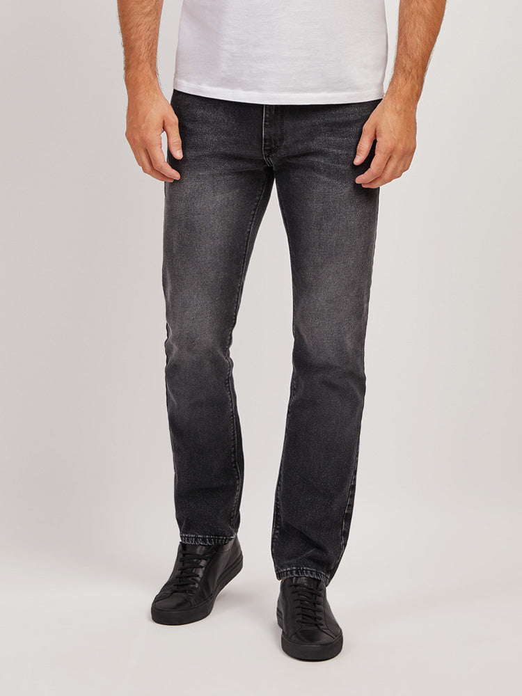 Men wearing Dark Gray Slim Allen Jeans