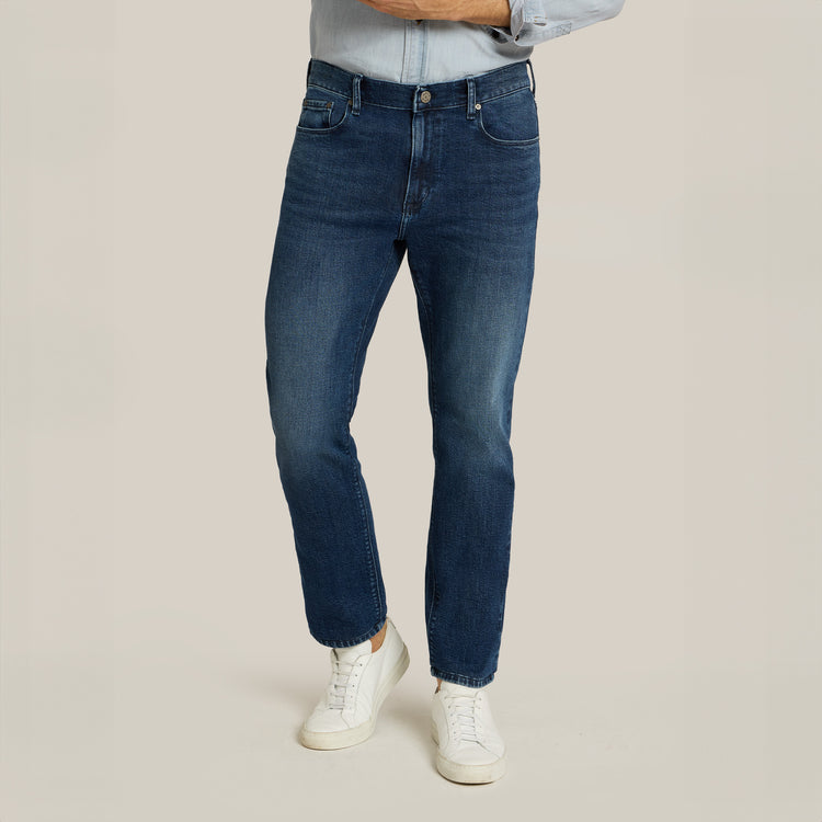 Men wearing Midnight Blue Slim Hubert Jeans