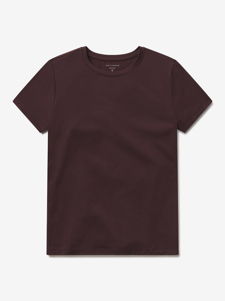 Women wearing Espresso Second Skin Crew Tee