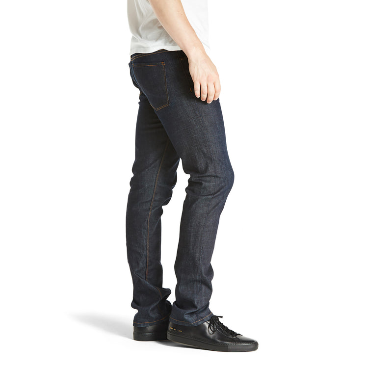 Men wearing Bleu Foncé All Blue Jeans
