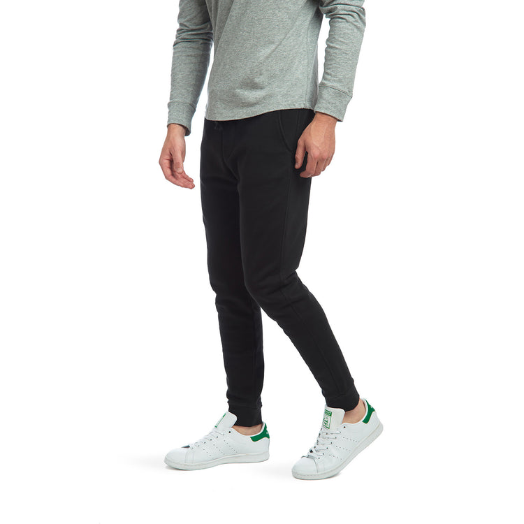 Men wearing Black The French Terry Sweatpant Hooper