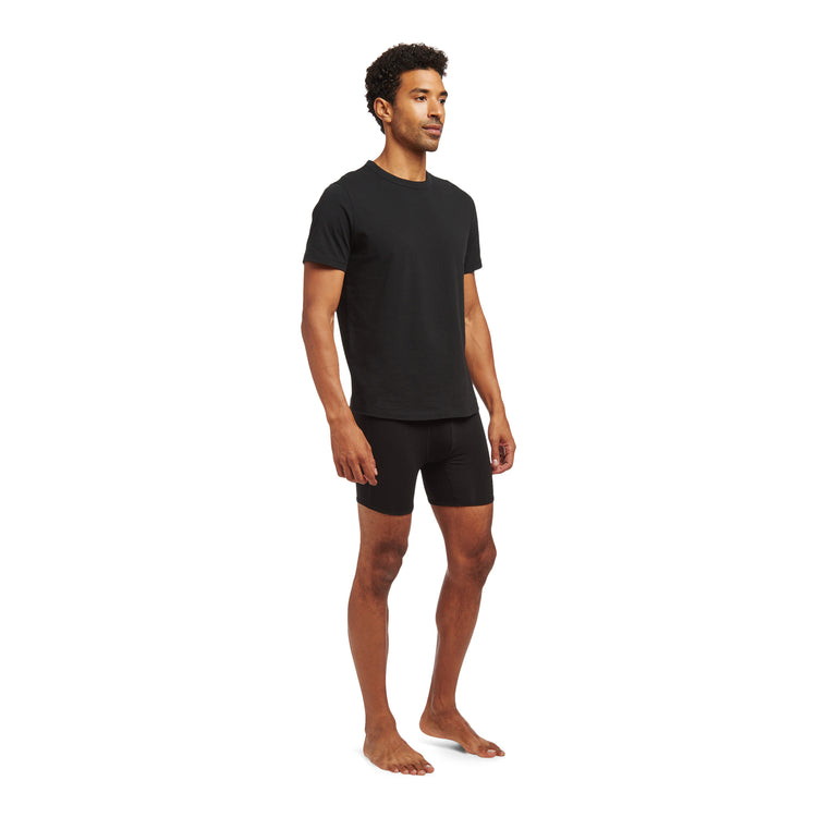 Men wearing Black Second Skin Boxer Brief Promo