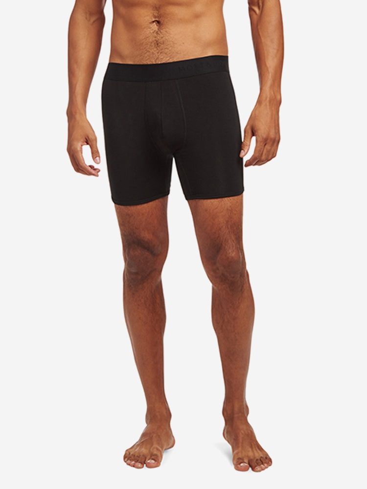 Men wearing Black Second Skin Boxer Brief Promo