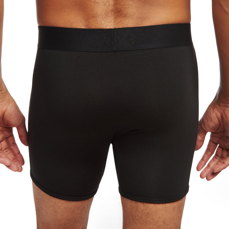 Men wearing Black Second Skin Boxer Brief Promo