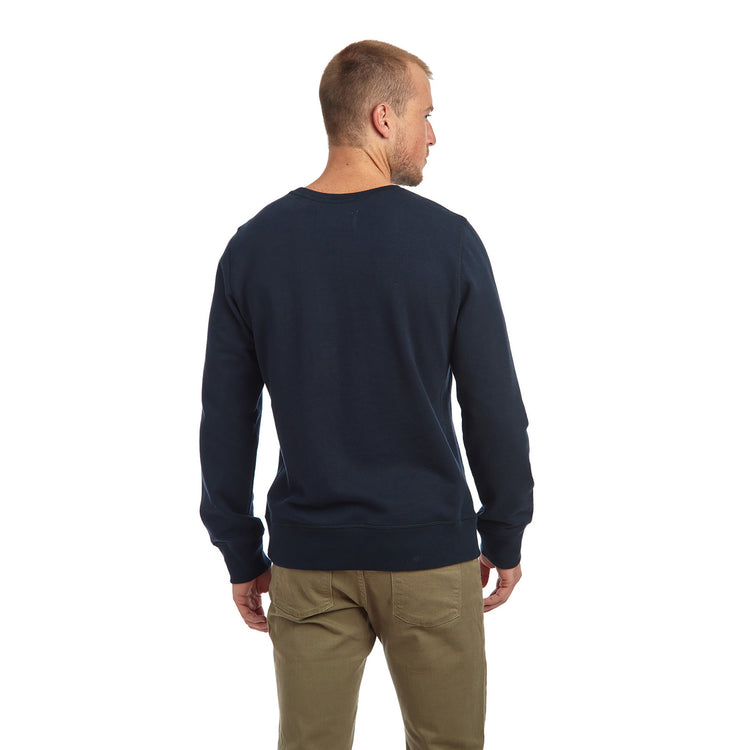 Men wearing Bleu marine The French Terry Sweatshirt Hooper