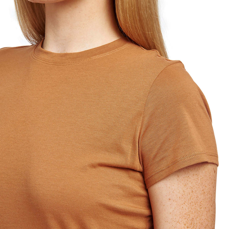 Women wearing Cardamome Fitted Crew Marcy Tee