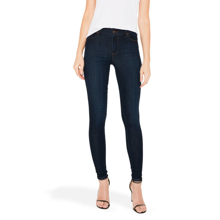 Women wearing Faded Medium/Dark Blue High Rise Skinny Jane Jeans