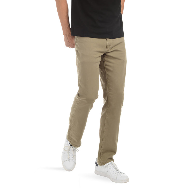 Men wearing Olive Straight Mercer Jeans