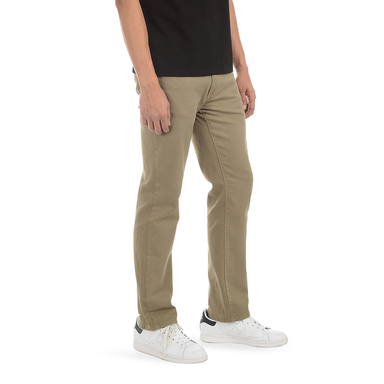 Men wearing Olive Straight Mercer Jeans