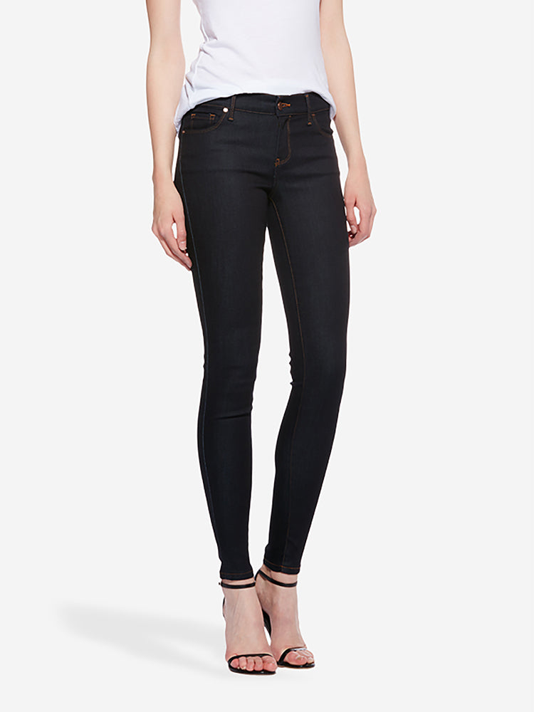 Women wearing Dark Blue Mid Rise Skinny Jane Jeans