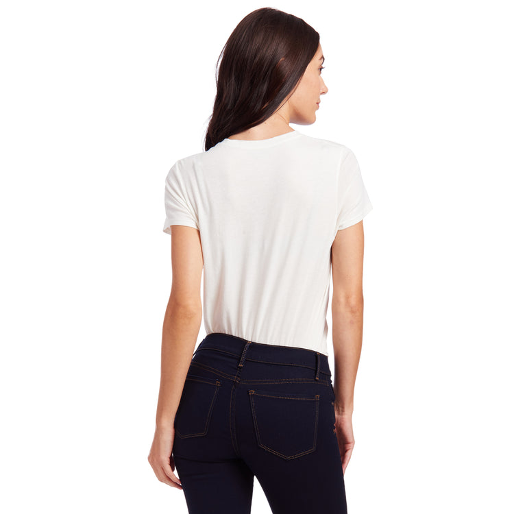 Women wearing Blanco vintage Fitted Crew Marcy Tee