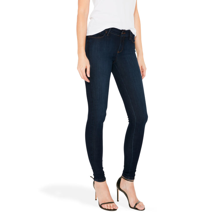 Women wearing Faded Medium/Dark Blue Mid Rise Skinny Jane Jeans