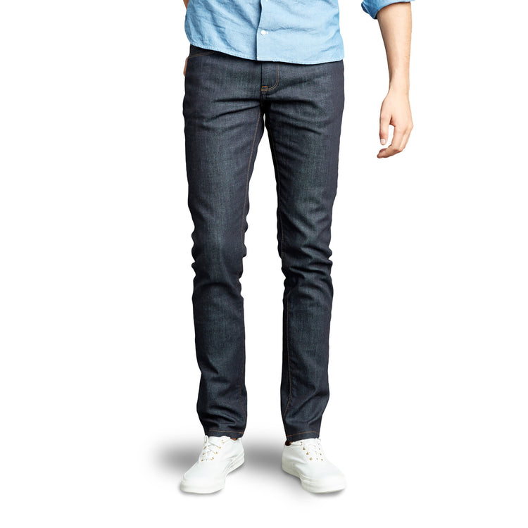 Men wearing Bleu Foncé Skinny Mosco Jeans