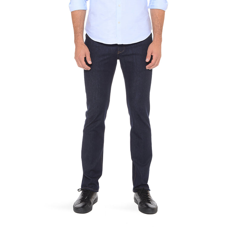 Men wearing Dark Blue Slim Broome Jeans