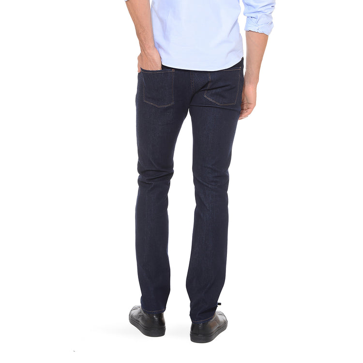 Men wearing Dark Blue Slim Broome Jeans