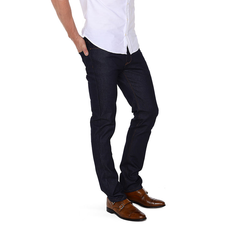 Men wearing Dark Blue Slim Oliver Jeans