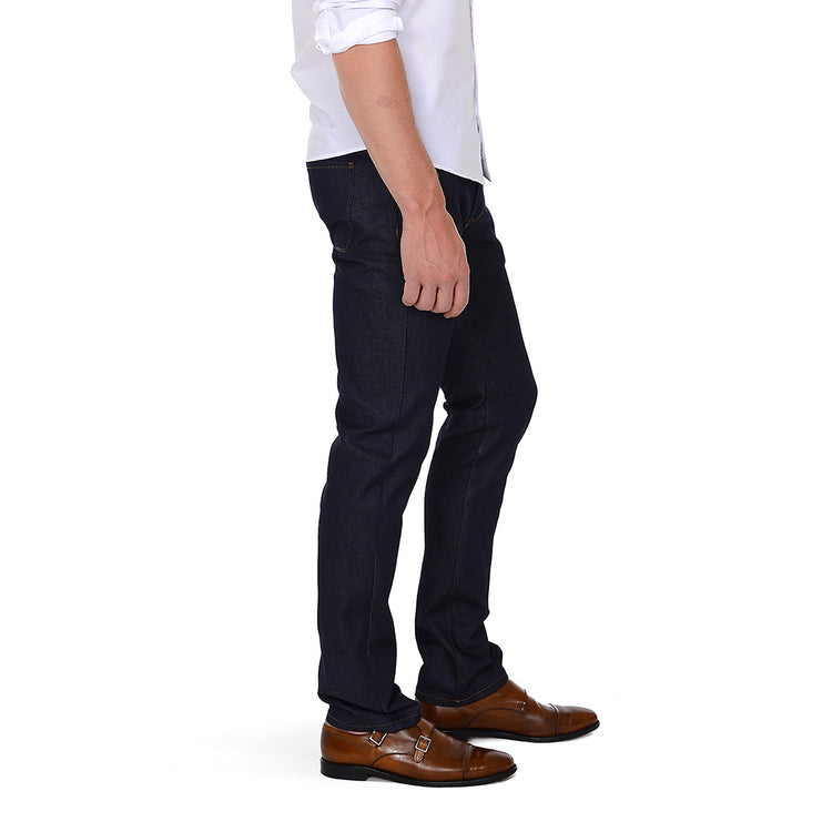 Men wearing Dark Blue Slim Oliver Jeans