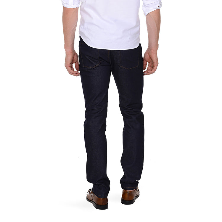 Men wearing Dark Blue Slim Oliver Jeans