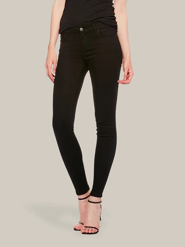 Women wearing Negro Mid Rise Skinny Bond Jeans
