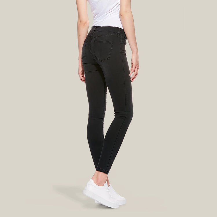 Women wearing Gris oscuro Orchard Mid Rise Skinny Jeans
