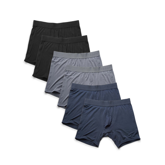 Boxer Brief 6-Pack Gray/Black/Navy Boxer Brief underwear
