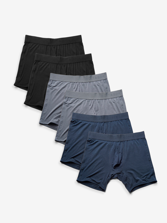 Boxer Brief 6-Pack Gray/Black/Navy Boxer Brief underwear