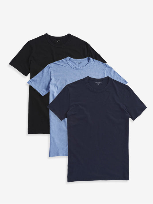 Classic Crew Driggs 3-Pack Black/California Blue/Navy Crew tees