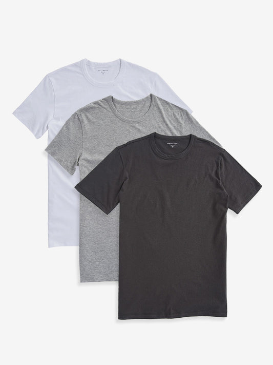 Classic Crew Driggs 3-Pack White/Heather Gray/Dark Gray Crew tees