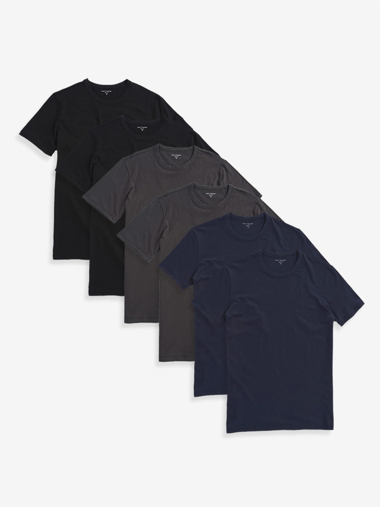 Men wearing Navy/Dark Gray/Black Classic Crew Driggs 6-Pack
