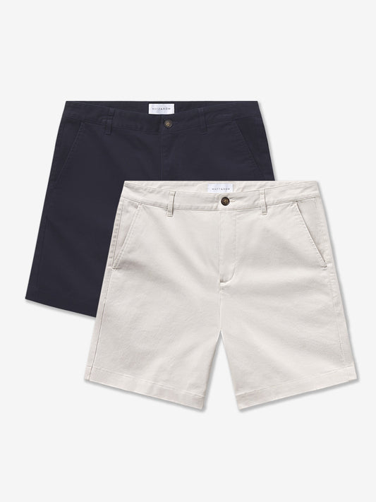 Stretch Chino Short 2-Pack Sand/Navy Short shorts