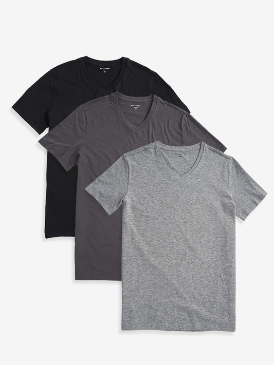 Classic V-Neck Driggs 3-Pack Black/Dark Gray/Heather Gray bdl3_men_vneck_tee tees