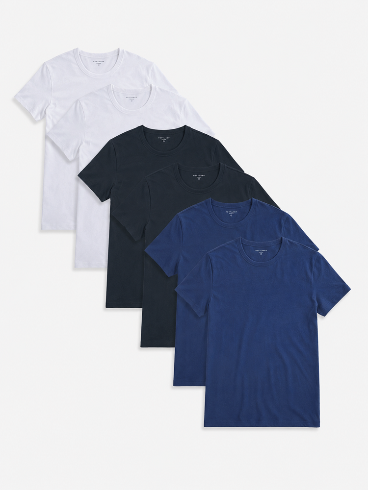  wearing White/Pine/Baltic Blue Classic Crew Driggs 6-Pack