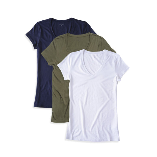 Fitted V-Neck Marcy 3-Pack  bdl3_women_vneck_tee tees