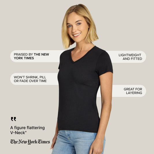 Fitted V-Neck Marcy Tee  V-Neck mujer