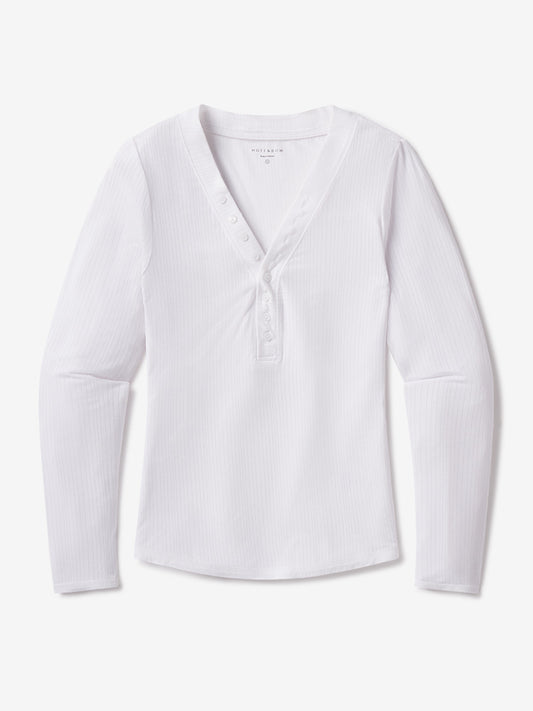 Lounge Long Sleeve Henley White Henley lounge