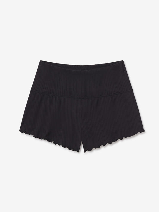 Lounge Wide Waistband Shorts Black Shorts lounge