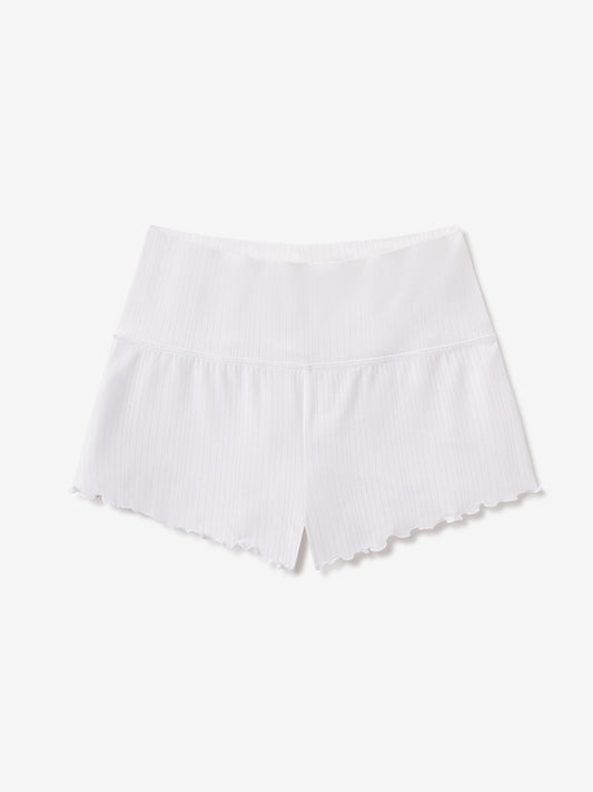 Lounge Wide Waistband Shorts White Shorts lounge